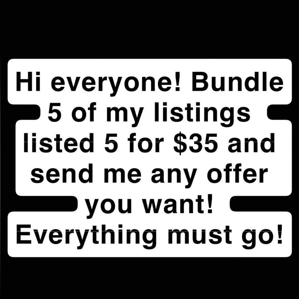 Promotional Offer Sign 5 listings but name your price instead!